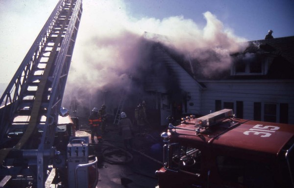 Cliff Morgan house burning